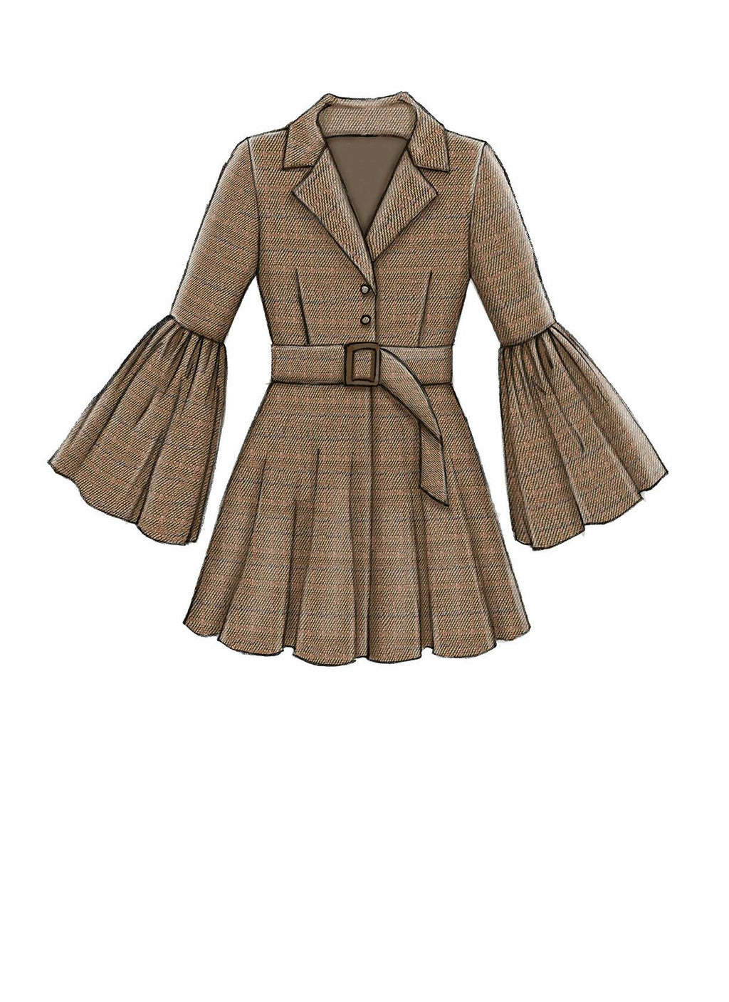 McCall's M7879E5 Women's Collared Fall Format Coat Sewing Patterns, Sizes 14-22