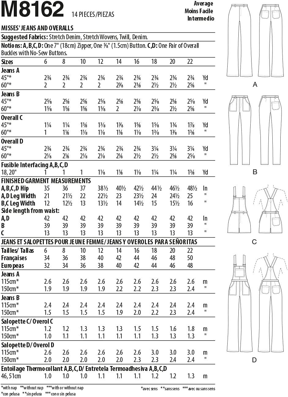 McCall's M8162E5 MISSES SPORTSWEAR, E5 (14-16-18-20-22)