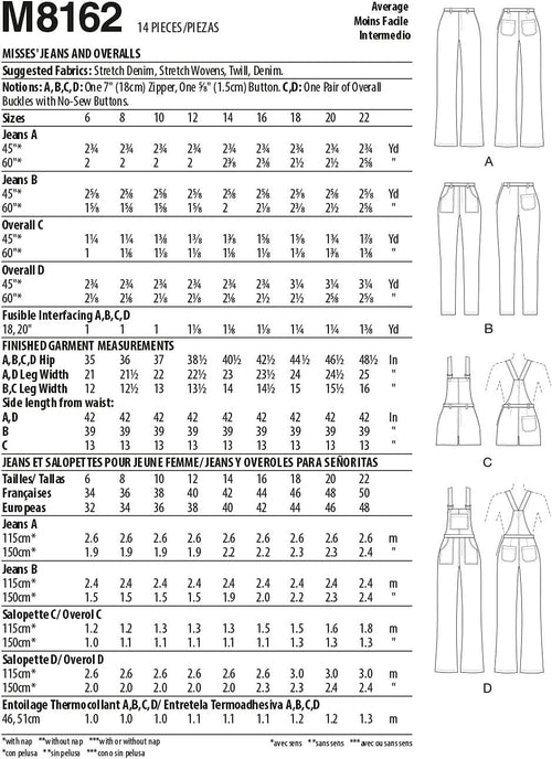 McCall's M8162E5 MISSES SPORTSWEAR, E5 (14-16-18-20-22)