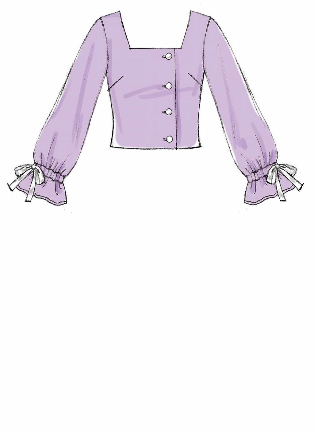 McCall Pattern Company McCall's Women's Square Neckline Button-Up Blouse Sewing
