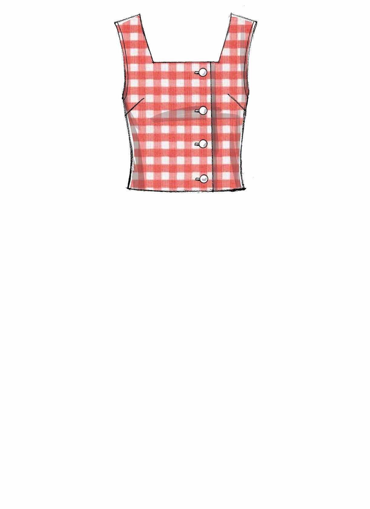 McCall Pattern Company McCall's Women's Square Neckline Button-Up Blouse Sewing