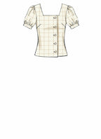 McCall Pattern Company McCall's Women's Square Neckline Button-Up Blouse Sewing