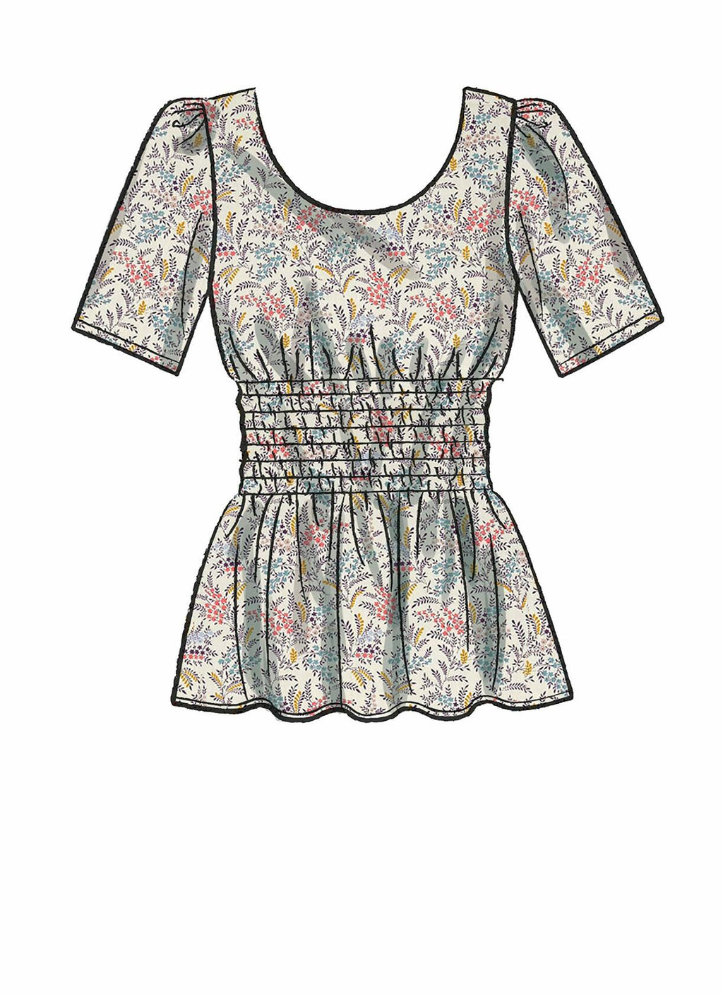 McCall Pattern Women's Sleeveless, Short, 3/4 Sleeve Blouse, Sizes 6-14 Sewing