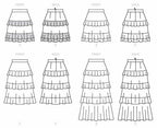 McCall Pattern Women's Flounce Skirt, Sizes 14-22 Sewing Pattern