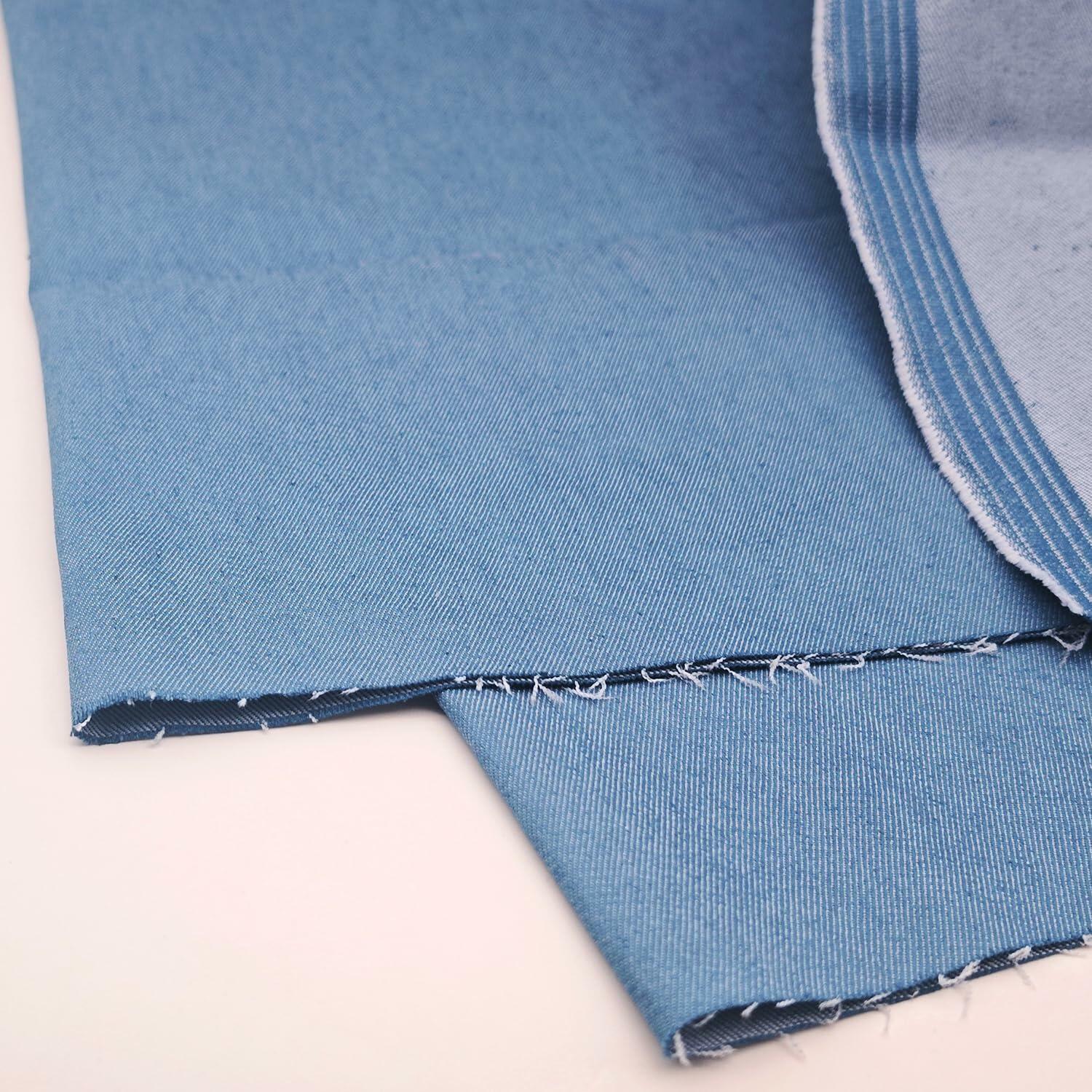 1 Yard 8 oz Sky Blue Denim Fabric for Sewing, Crafting Stylish Denim Fabric by