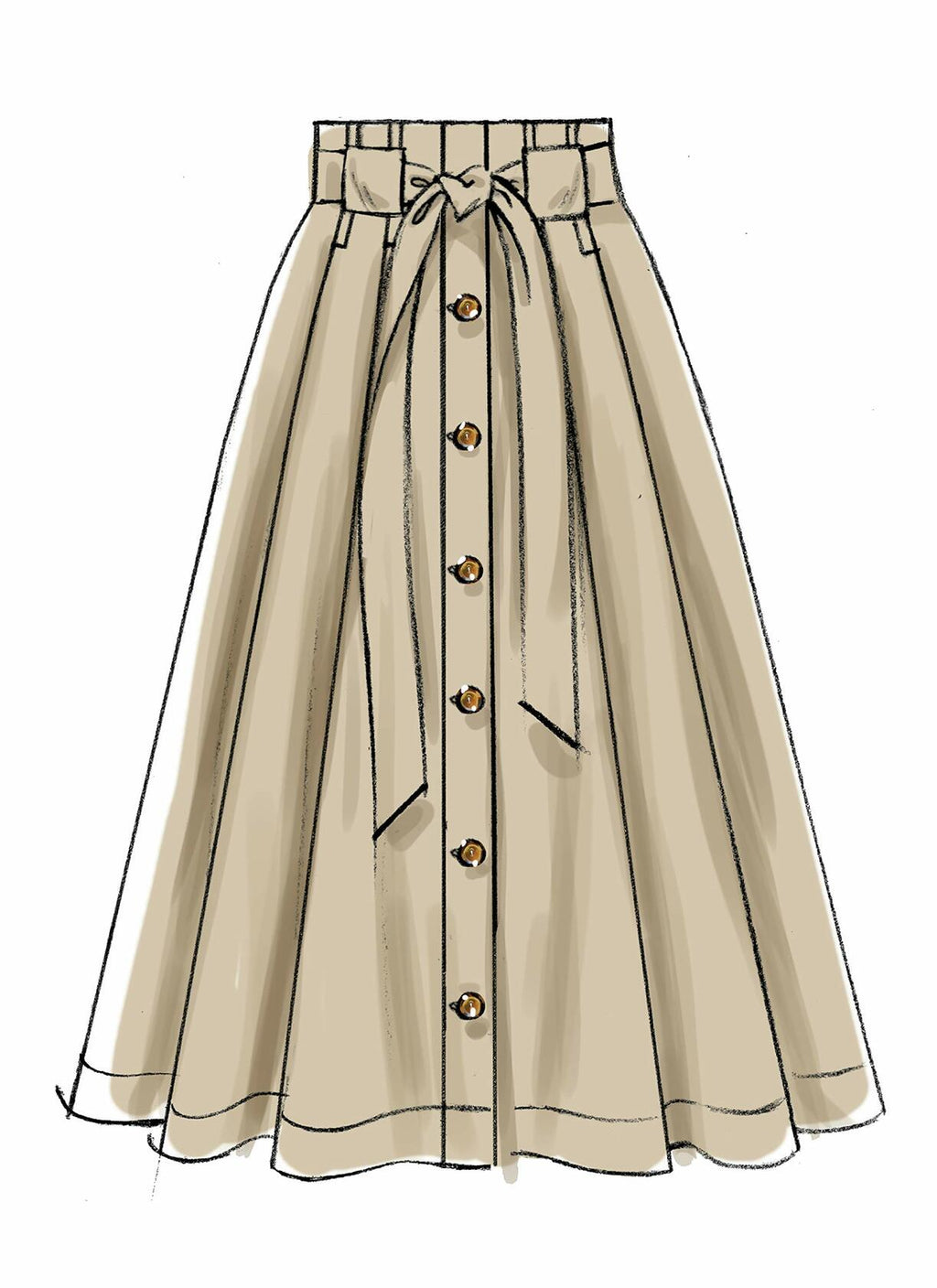 McCall Pattern Company McCall's Women's Knee Length Pleated Skirt, Sizes 14-22