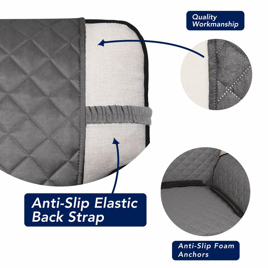 PureFit Reversible Quilted Sofa Cover, Water Resistant Slipcover Furniture