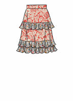 McCall Pattern Women's Flounce Skirt, Sizes 14-22 Sewing Pattern