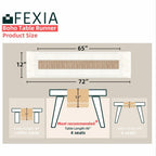 FEXIA Boho Table Runner for Thanksgiving Fall Christmas Home Decor with Tassels