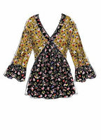 McCall Patterns Misses V-Neck/Gathered Tops with Sleeve and Tie Variations 17.00