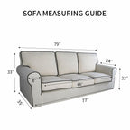 PureFit Reversible Quilted Sofa Cover, Water Resistant Slipcover Furniture