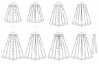 McCall Pattern Company McCall's Women's Knee Length Pleated Skirt, Sizes 14-22