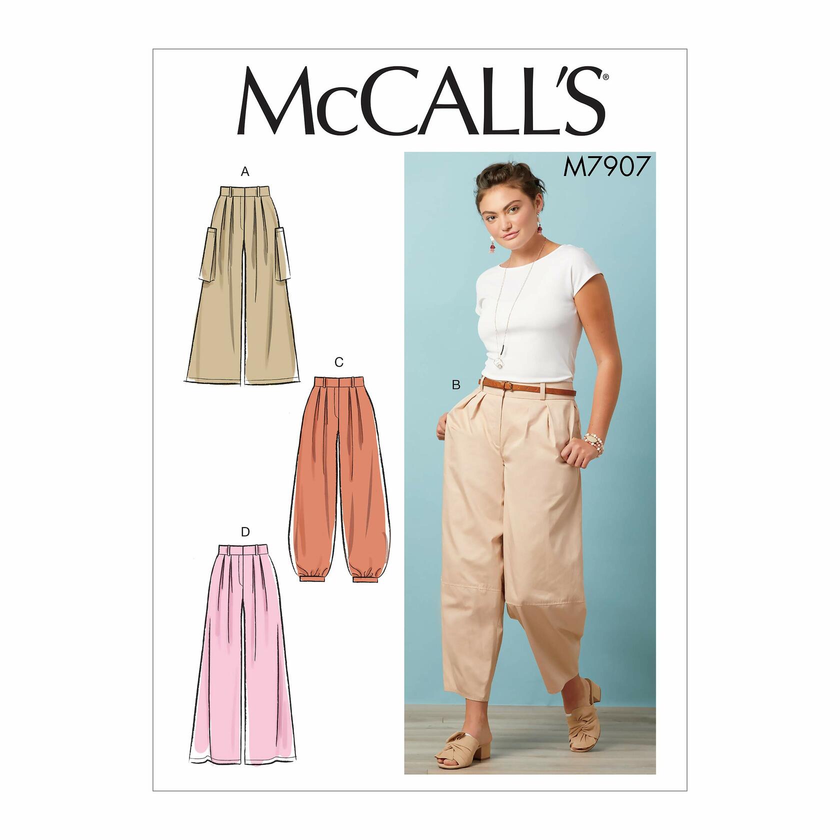 McCall Pattern Women's Loose Fit Capri Pants, Sizes 6-14 Sewing Pattern