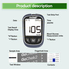 MicroTech Glucometer Kit 10 Strips & Lancets, No Coding, 500 Storage, Wider HCT