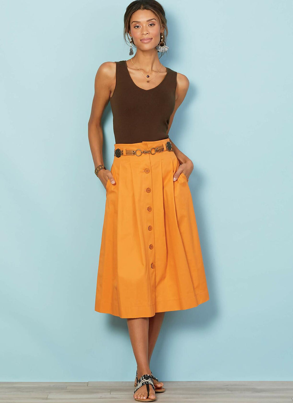 McCall Pattern Company McCall's Women's Knee Length Pleated Skirt, Sizes 14-22