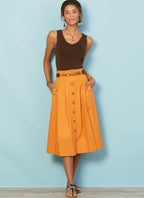 McCall Pattern Company McCall's Women's Knee Length Pleated Skirt, Sizes 14-22