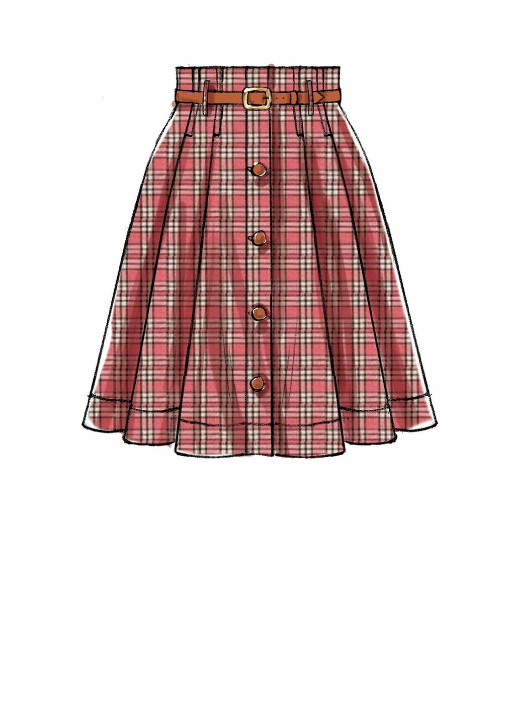 McCall Pattern Company McCall's Women's Knee Length Pleated Skirt, Sizes 14-22