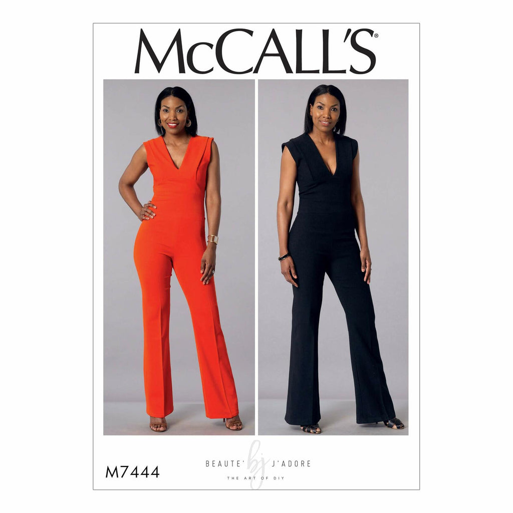 McCall's Misses' Deep-V Jumpsuit, 14-16-18-20-22
