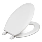Centoco Elongated  White Toilet Seat, Closed Front with Cover, Residential,