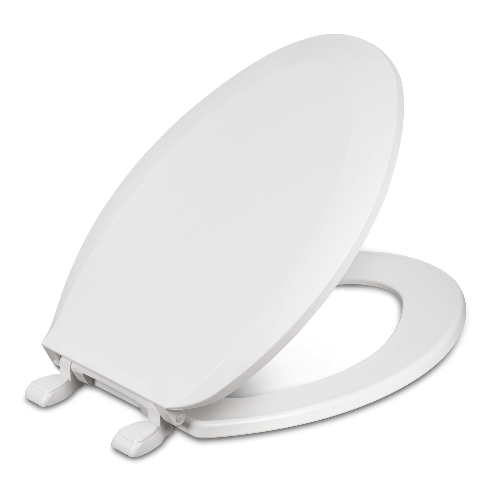 Centoco Elongated  White Toilet Seat, Closed Front with Cover, Residential,