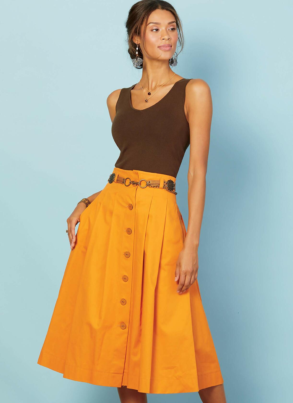 McCall Pattern Company McCall's Women's Knee Length Pleated Skirt, Sizes 14-22