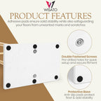 WISATO - Free Standing Towel Rack for Bathroom - Satin Gold Finish - Stand Alone