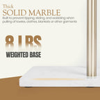 WISATO - Free Standing Towel Rack for Bathroom - Satin Gold Finish - Stand Alone