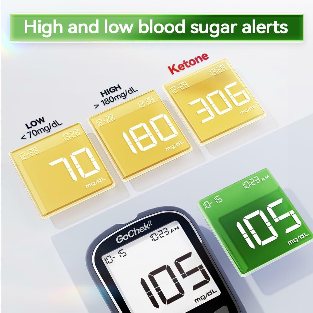 MicroTech Glucometer Kit 10 Strips & Lancets, No Coding, 500 Storage, Wider HCT