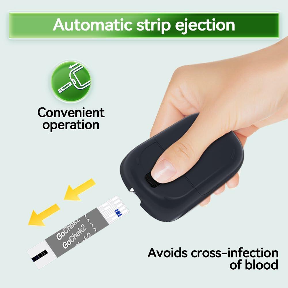 MicroTech Glucometer Kit 10 Strips & Lancets, No Coding, 500 Storage, Wider HCT