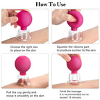 CFHBF 4 Size Facial Cupping Therapy Set Glass, Eye Face Vacuum Massage Anti