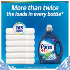 Purex 4-in-1 Laundry Detergent Liquid, Mountain Breeze, 82.5 oz, 165 Loads,