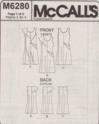 McCall's Patterns M6280 Misses' Dresses, Size FF (16-18-20-22)