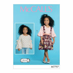McCall Pattern Company McCall's M7797 Girl's Skirt and Long Sleeve Shirt Sewing