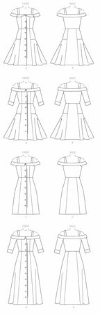 McCall's Patterns McCall's Women's Off-The-Shoulder Strap Dress Sewing Patterns,