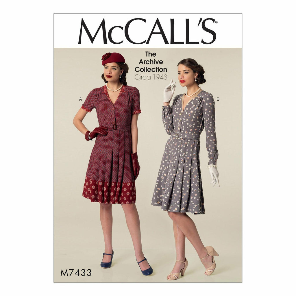 McCall's Patterns Misses' Inverted Notch-Collar Shirt Dresses and Belt Sewing
