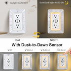Multi Plug Outlet Surge Protector YISHU 3 Sided Power Strip with 6 AC Outlet