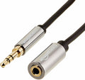 Amazon Basics 3.5mm Aux Jack Audio Extension Cable 25 Foot Black Male to Female,