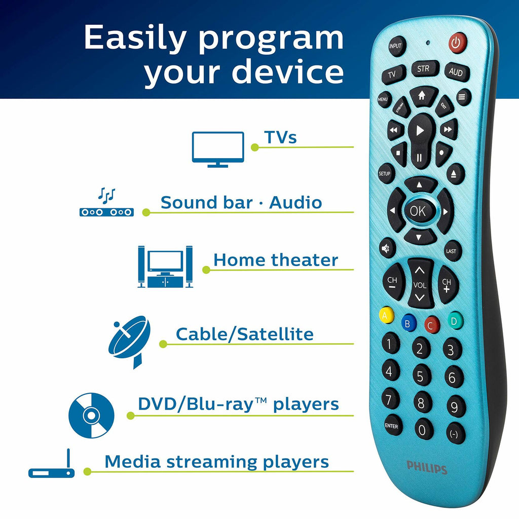 Philips Universal Remote Control Replacement for Samsung, Vizio, LG, Sony,