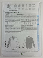 Vogue 8793 Katherine Tilton Knit Tops Misses' Sz XS S M 29.5-36" Bust UC FF OOP