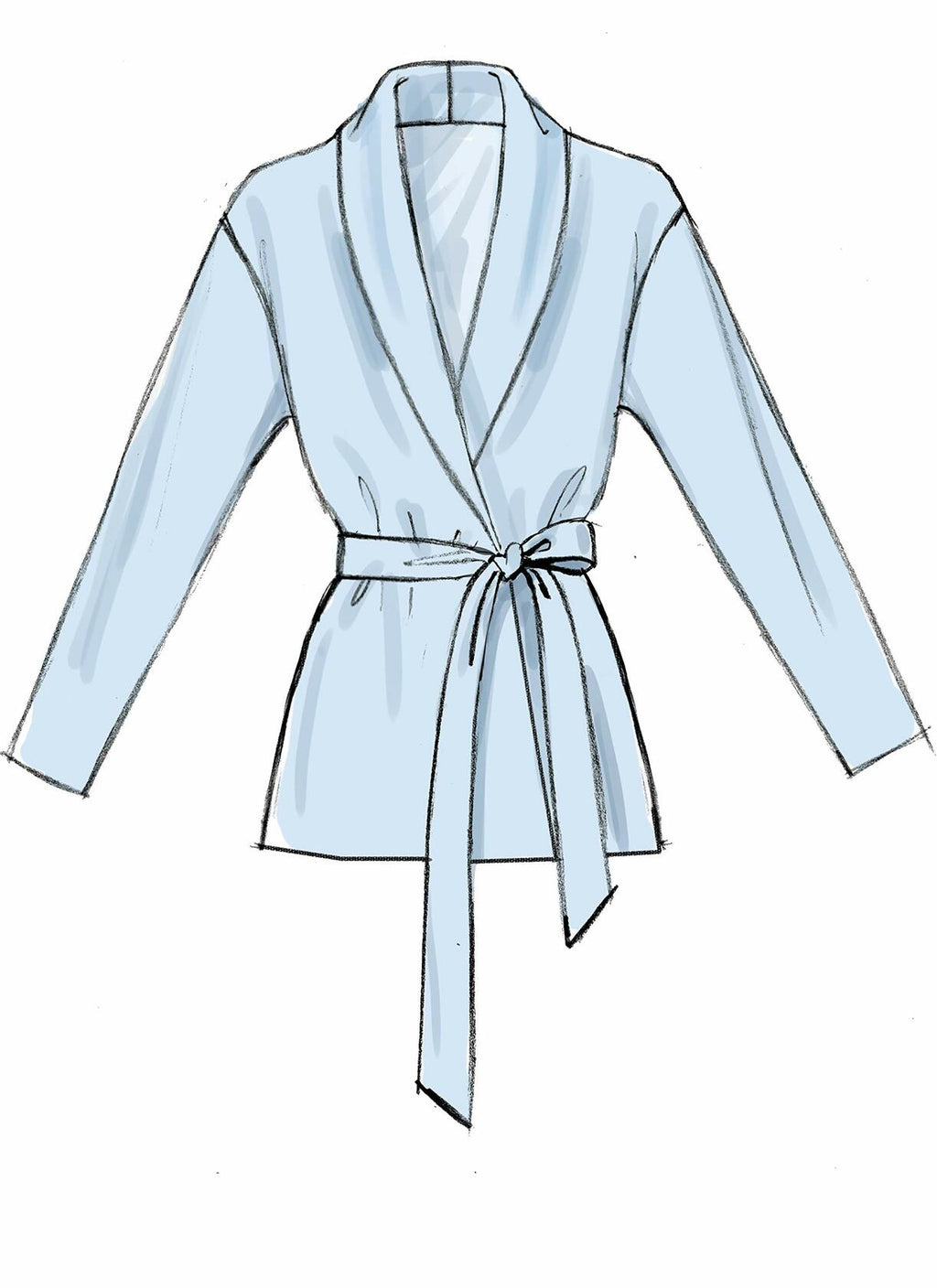 McCall Pattern Women's Loose Fit Belted Jacket, Sizes 4-14 Sewing Pattern