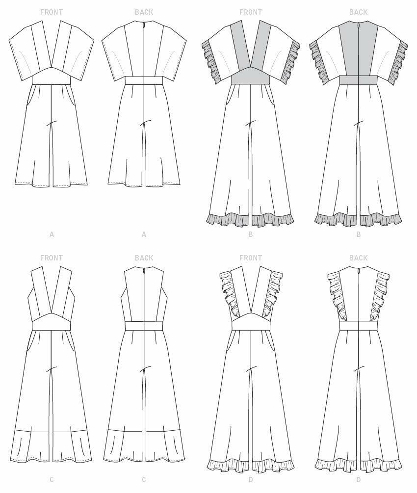 McCall Pattern Loose Fit Women's Jumpsuit, Sizes 8-16 Sewing Pattern