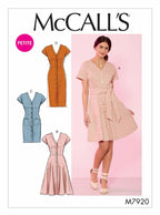 McCall's Patterns McCall's Women's Petite Belt and Button Up Dress, Sizes 6-14