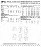 McCall Patterns Women's Seamed, Shaped-Hem Coats