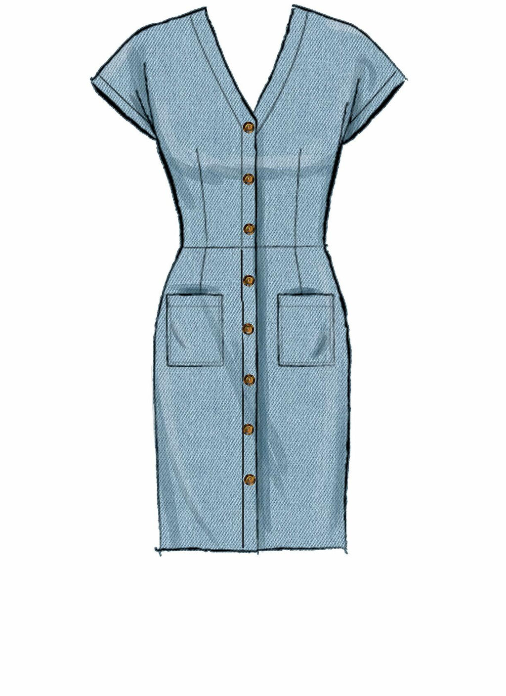 McCall's Patterns McCall's Women's Petite Belt and Button Up Dress, Sizes 6-14