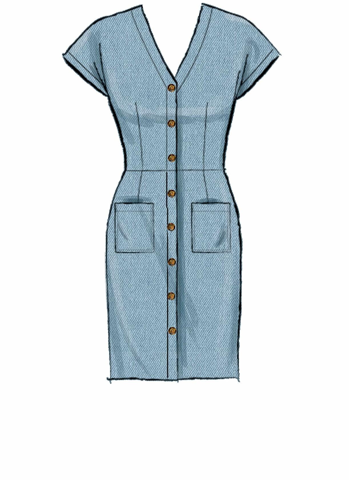 McCall's Patterns McCall's Women's Petite Belt and Button Up Dress, Sizes 6-14