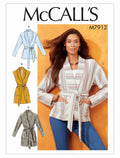 McCall Pattern Women's Loose Fit Belted Jacket, Sizes 4-14 Sewing Pattern