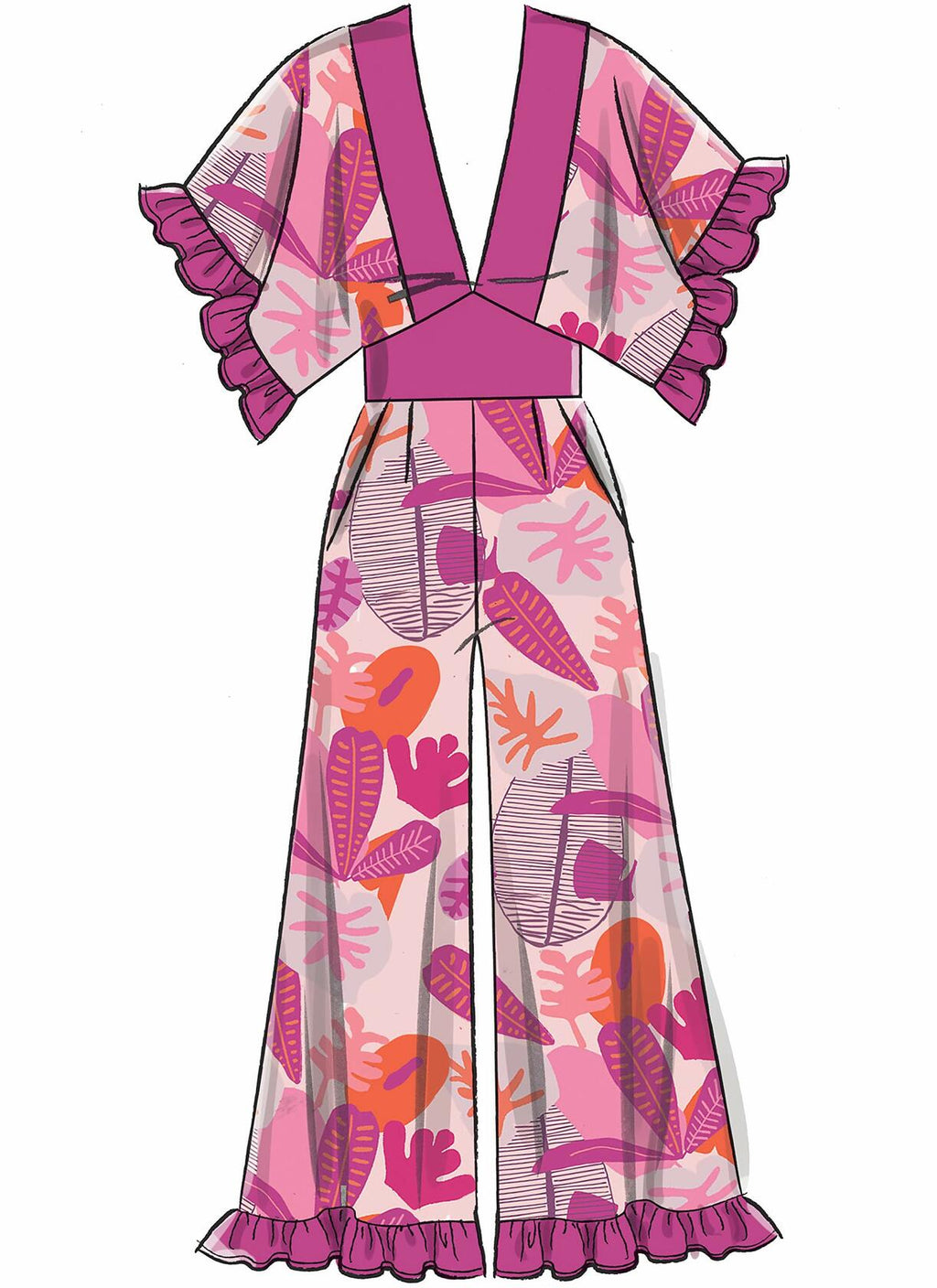 McCall Pattern Loose Fit Women's Jumpsuit, Sizes 8-16 Sewing Pattern