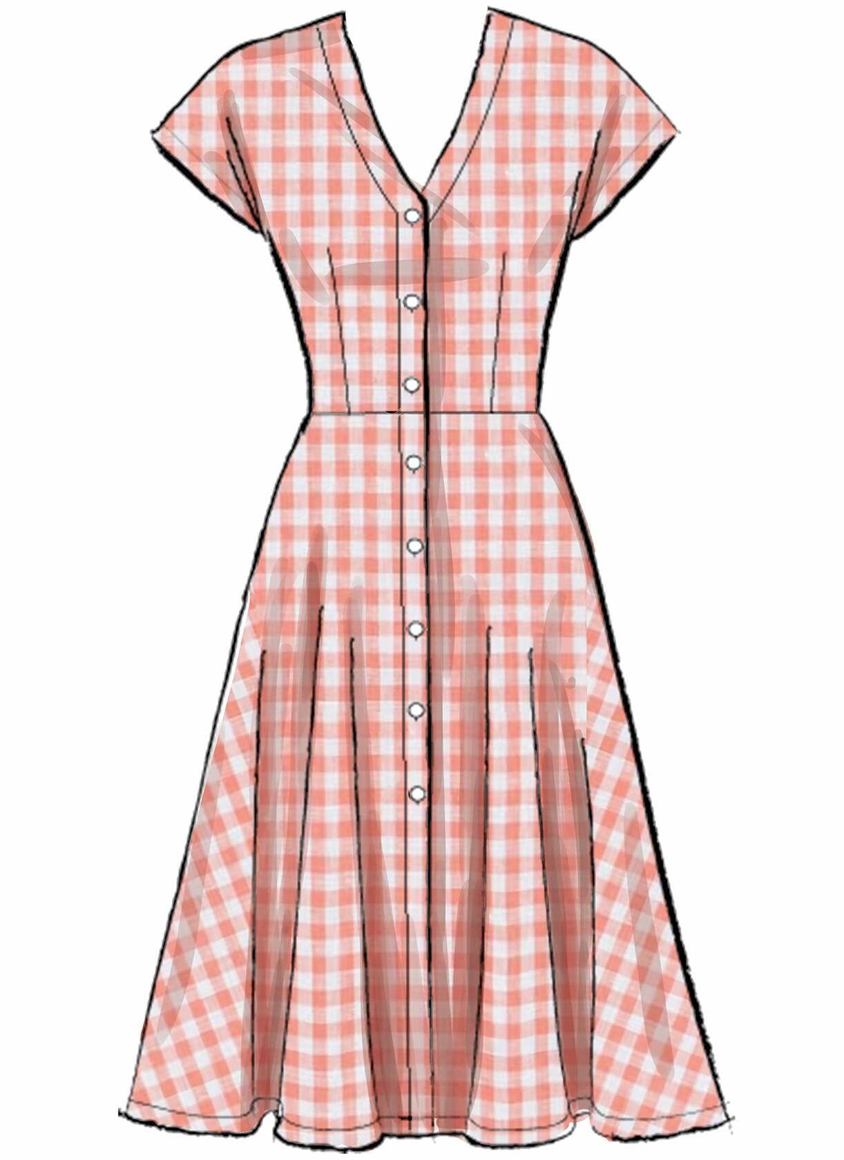 McCall's Patterns McCall's Women's Petite Belt and Button Up Dress, Sizes 6-14