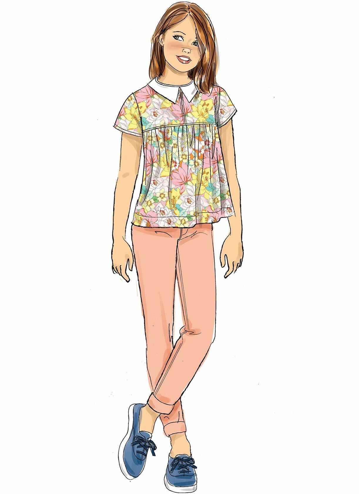 McCall's Patterns McCall's Girl's Pants and Loose Fitting Shirt Malia Janveaux