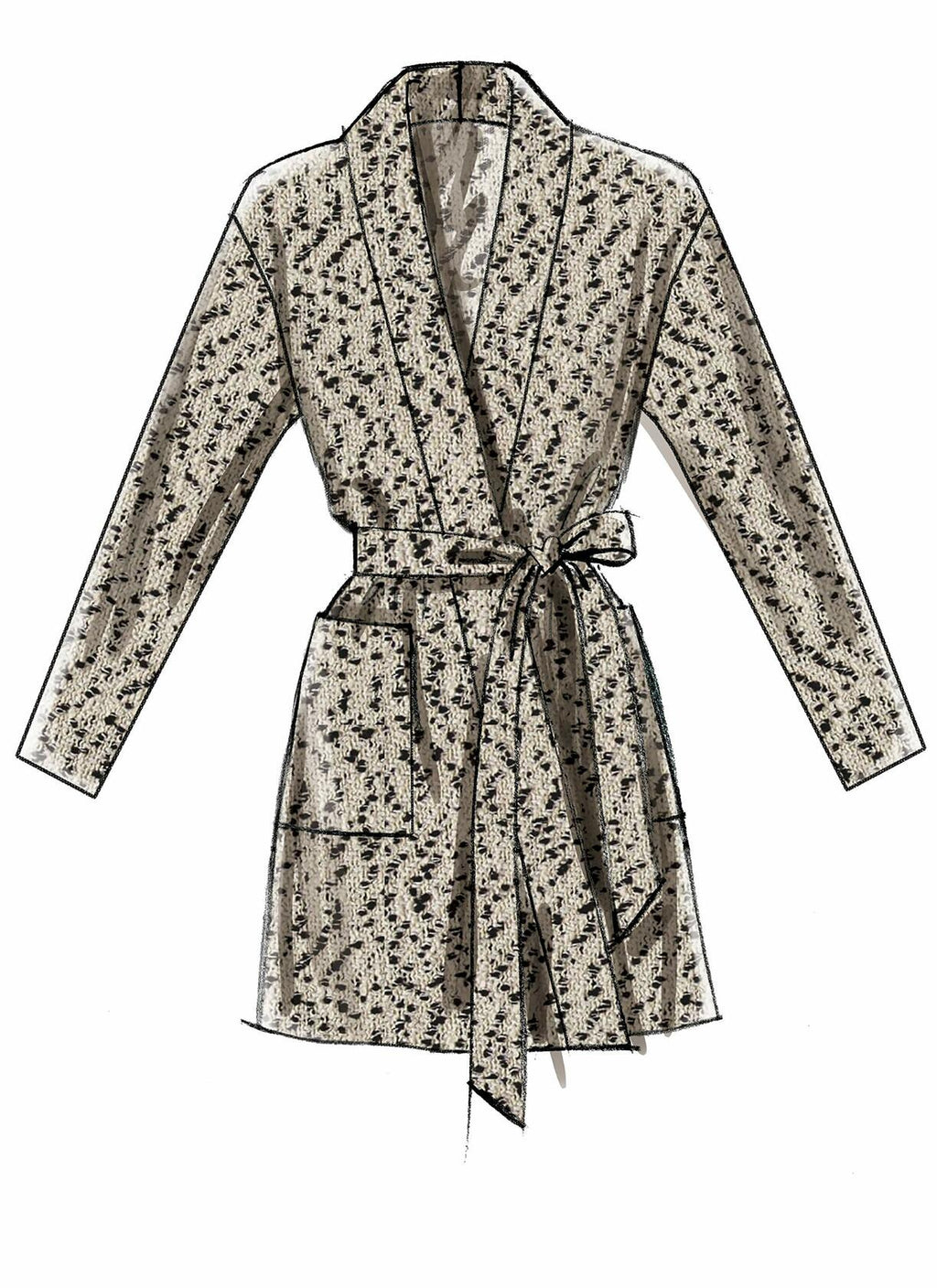 McCall Pattern Women's Loose Fit Belted Jacket, Sizes 4-14 Sewing Pattern